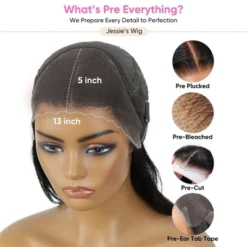 Jessie's Wig 16-26 Inch Body Wave Glueless Wig With Bangs 13x5 Pre Cut Lace Natural Color 1 Pc/Pack -Glow Up Beauty Store GUEST 6ac39a6c f0ea 41f1 bafc 37cd4e9d32a6