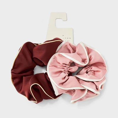 Satin Hair Twister Set 2pc - A New Day™ Pink/Red 3 Satin Hair Twister Set 2pc - A New Day™ Pink/Red