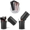 Narwey Makeup Brush Holder Travel Brushes Case Bag Cup Storage Dustproof For Women (Black)
