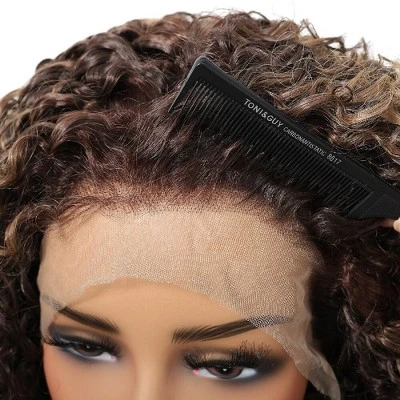 Jessie's Wig 22 Inch Curly 13*3.5 Synthetic Lace Wigs Blonde Highlights 1 Pc/Pack 4 Jessie's Wig 22 Inch Curly 13*3.5 Synthetic Lace Wigs Blonde Highlights 1 Pc/Pack - Image 2