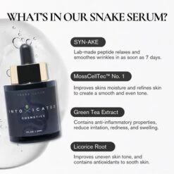 Intoxicated Cosmetics Snake Serum Anti-Aging & Wrinkle Relaxing 1 FL OZ | 30mL