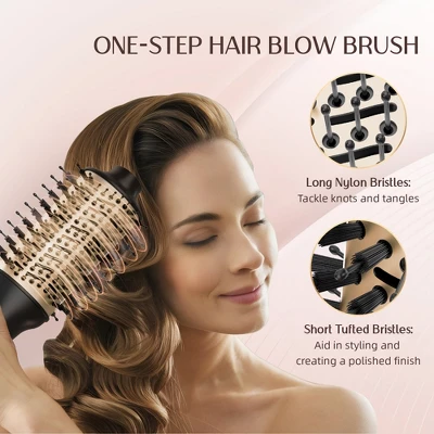 NICEBAY Hair Dryer Brush Blow Dryer Brush In One, Hot Hair Brush Styler Volumizer Oval Titanium Barrel, Hot Air Straightener For Smooth Frizz-Free 4 NICEBAY Hair Dryer Brush Blow Dryer Brush In One, Hot Hair Brush Styler Volumizer Oval Titanium Barrel, Hot Air Straightener For Smooth Frizz-Free - Image 2