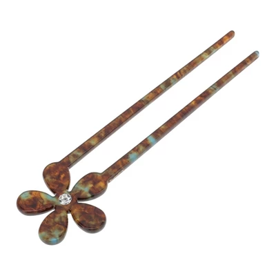 Unique Bargains Women's Five-petal Flower Chignon Pin 1 Pc 5 Unique Bargains Women's Five-petal Flower Chignon Pin 1 Pc - Image 3