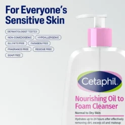 Cetaphil Nourishing Oil To Foam Cleanser - 8 Fl Oz -Glow Up Beauty Store GUEST 7b6cb8c0 e81a 44bd 9f11 8894f0d1ee0b