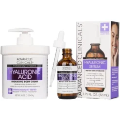 Advanced Clinicals Hyaluronic Acid Body Cream & Hyaluronic Acid Facial Serum Skin Care Bundle, 2 Piece Set -Glow Up Beauty Store GUEST 7baf8bc3 21e1 4897 a083 02a701d51989
