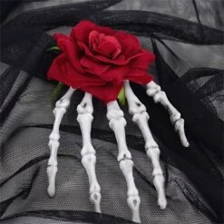 Clotth Halloween Rose Hands Hair Clips - Dual Use As Hair Clip And Brooch, Halloween Accessory, Plastic Decoration - Red Flower -Glow Up Beauty Store GUEST 7eccc30b 4819 4e90 9bcd d9dbdb7efc3b