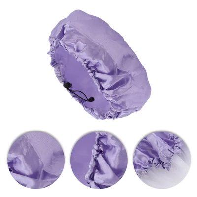 Unique Bargains Women's Adjustable Shower Cap Multicolor 4 Pcs 4 Unique Bargains Women's Adjustable Shower Cap Multicolor 4 Pcs - Image 2