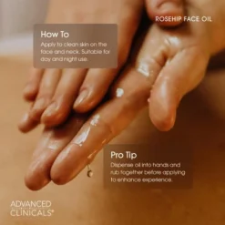 Advanced Clinicals Rosehip Oil Face Serum With Vitamin C & E For Sun Damage, Age Spots & Wrinkles, 1.8 Fl Oz -Glow Up Beauty Store GUEST 82410ff9 24a2 4c59 8e22 0599032d0d94