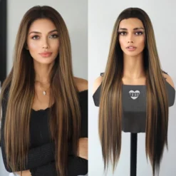 Jessie's Wig 30 Inch Straight Wig Synthetic Hair 13x3.5 Lace Wigs Brown Color With Honey Blonde Highlights 1 Pc/Pack 18 Jessie's Wig 30 Inch Straight Wig Synthetic Hair 13x3.5 Lace Wigs Brown Color With Honey Blonde Highlights 1 Pc/Pack -Glow Up Beauty Store GUEST 853b2229 f5f4 42ab 8a84 bb4402bc0089