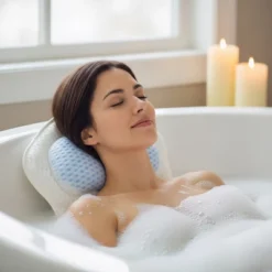 5 Star Super Deals Ergonomic Bathtub Gel Pillow Headrest W/ Quick-Dry 4D Mesh Cushion, Anti-Slip Suction Cups For Neck And Shoulder -Glow Up Beauty Store GUEST 86268007 2dcd 4a18 8338 41b430bcfecf