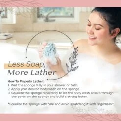 Spongentle Dual-Sided Body Sponge Loofah, Ultra Soft & Exfoliating For Gentle Daily Shower Use -Glow Up Beauty Store GUEST 865078f2 4a0b 431f abef af12cb57f676
