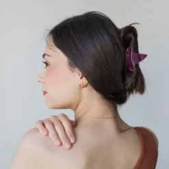 Unique Bargains Women's Halloween Witch Hat Claw Clip Purple 1 Pc