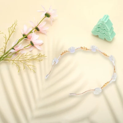 Unique Bargains Women's Cute White Rose Pearl Headbands Gold Tone 1 Pc 7 Unique Bargains Women's Cute White Rose Pearl Headbands Gold Tone 1 Pc - Image 5