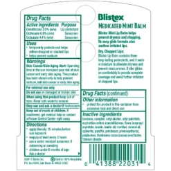 Blistex Medicated Mint Balm SPF 15, 0.15 Oz