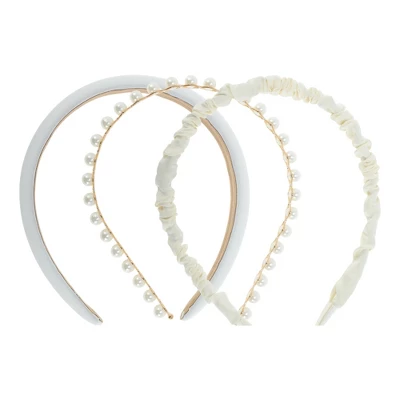 Unique Bargains Women's Solid Hairband White 1 Set 6 Unique Bargains Women's Solid Hairband White 1 Set - Image 4