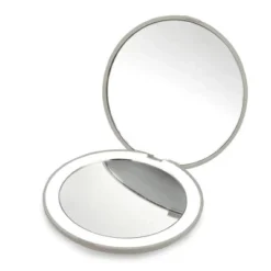 Swtroom 3.5 Inch Handheld 2 Sided LED Lighted Foldable Makeup Mirror With 1x/10x Magnification Compact White Round Mirror -Glow Up Beauty Store GUEST 8b411281 bbb2 4819 95b6 879b69423417