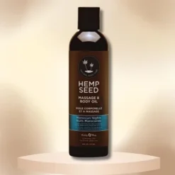Earthly Body Hemp Seed Body & Massage Oil (8 Oz) - Moroccan Nights | Restores Skin Elasticity, Deep Conditioning & Professional Glide