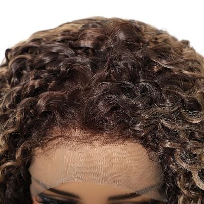 Jessie's Wig 22 Inch Curly 13*3.5 Synthetic Lace Wigs Blonde Highlights 1 Pc/Pack 3 Jessie's Wig 22 Inch Curly 13*3.5 Synthetic Lace Wigs Blonde Highlights 1 Pc/Pack