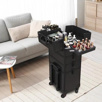 4 In 1 Rolling Makeup Case With Drawers 7 4 In 1 Rolling Makeup Case With Drawers - Image 5