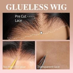 Jessie's Wig 24 Inch Body Wave Human Hair Glueless Wig With Bangs 5x5 Pre Cut Lace Black 1 Pcs/Pack -Glow Up Beauty Store GUEST 956e0f70 d824 45ce 881c c64c80edd556 1