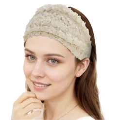 Unique Bargains Women's Three-dimensional Flower Lace Wide Headband 1 Pc -Glow Up Beauty Store GUEST 95adc240 b0ed 4e2c 8247 68fcee4bf96a