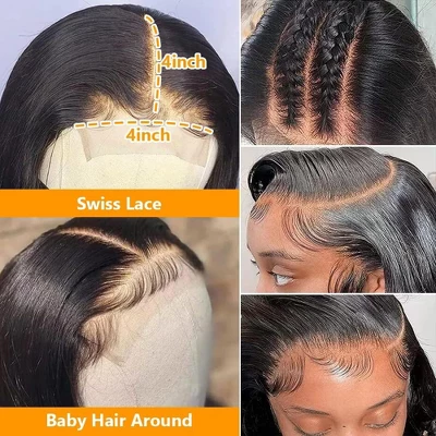 Jessie's Wig 12-20 Inch Lace Frontal Straight 4x4 Natural Black 1 Pc/Pack 4 Jessie's Wig 12-20 Inch Lace Frontal Straight 4x4 Natural Black 1 Pc/Pack - Image 2