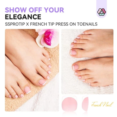 SAVILAND French Press On Toenails 216Pcs, 18 Sizes Short Square & Round Soft Gel Tips - Soak Off Fake Toe Nail Kit. 9 SAVILAND French Press On Toenails 216Pcs, 18 Sizes Short Square & Round Soft Gel Tips - Soak Off Fake Toe Nail Kit. - Image 7