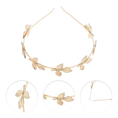 Unique Bargains Women's Grace Headbands Gold Tone 1 Pc 4 Unique Bargains Women's Grace Headbands Gold Tone 1 Pc - Image 2