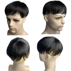 Jessie's Wig Men's Hand-Tied Human Hair Toupee Full Coverage Straight Natural Black 1 Pc/Pack -Glow Up Beauty Store GUEST a3d5e65e ae9d 4019 bca6 a545c4867333