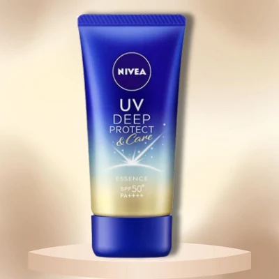 Nivea Japan UV Deep Protect & Care Essence SPF 50+ PA++++ | A Waterproof Sunscreen Essence With Anti-aging. Ideal For Daily Use. (1.76 Oz) 3 Nivea Japan UV Deep Protect & Care Essence SPF 50+ PA++++ | A Waterproof Sunscreen Essence With Anti-aging. Ideal For Daily Use. (1.76 Oz)