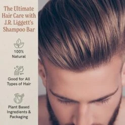 J·R·LIGGETT'S All-Natural Shampoo Bars For Hair | Original Formula | Nourish Follicles W/ Antioxidants / Vitamins | Sulfate-Free | 2 Pack 3.5 Oz Bars
