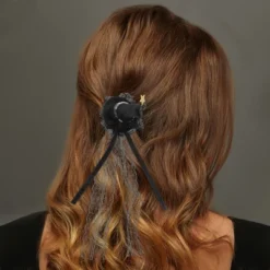 Unique Bargains Women's Halloween Funny Witch Hat Duckbill Clip Black 1 Pc