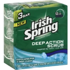 Irish Spring Deep Action Scrub Deodorant Soap Bars, 3 Count, 3.7 Oz Each -Glow Up Beauty Store GUEST abc6e710 0113 4b5e be6d e9e72d53ab9a