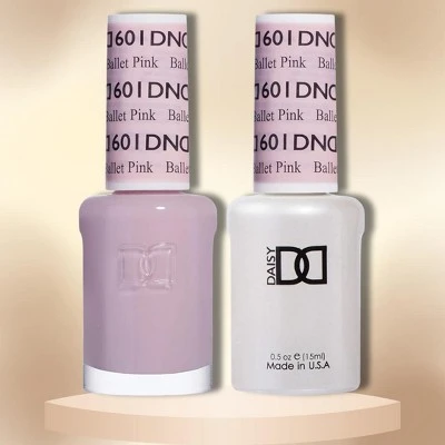 Daisy DND Gel Polish Set (601 Ballet Pink) UV/LED GelPolish And Air Dry Nail Lacquer, Matching Chip-Free Polish Duo, - (0.5 Fl Oz Each) 3 Daisy DND Gel Polish Set (601 Ballet Pink) UV/LED GelPolish And Air Dry Nail Lacquer, Matching Chip-Free Polish Duo, - (0.5 Fl Oz Each)