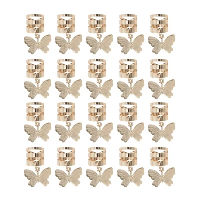 Unique Bargains Hollow Butterfly Hair Cuffs Dreadlock 20 Pcs 7 Unique Bargains Hollow Butterfly Hair Cuffs Dreadlock 20 Pcs - Image 5