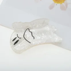 Unique Bargains Halloween Grumpy Ghost Design Claw Clip Black White 1 Pc -Glow Up Beauty Store GUEST b2a4662f 03d3 498d a5fd 0964b959be71