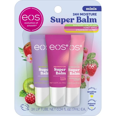Eos 24H Moisture Super Balm Minis - Honey Apple, Raspberry Kiwi Splash, & Strawberry Sorbet - 0.72 Fl Oz/3pk 8 Eos 24H Moisture Super Balm Minis - Honey Apple, Raspberry Kiwi Splash, & Strawberry Sorbet - 0.72 Fl Oz/3pk - Image 6