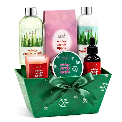 Winter Candy Apple Basket – 7-Piece Bath And Body Gift Set 5 Winter Candy Apple Basket – 7-Piece Bath And Body Gift Set - Image 3