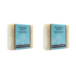 Plantlife Double Mint Bar Soap – Moisturizing, Soothing, Handcrafted, Plant-Based – Made In California, 4oz -Glow Up Beauty Store GUEST b7396a57 28c9 41ad ad93 500ee1247771
