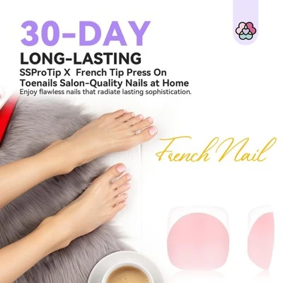 SAVILAND French Press On Toenails 216Pcs, 18 Sizes Short Square & Round Soft Gel Tips - Soak Off Fake Toe Nail Kit. 8 SAVILAND French Press On Toenails 216Pcs, 18 Sizes Short Square & Round Soft Gel Tips - Soak Off Fake Toe Nail Kit. - Image 6