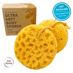 Spongentle Dual-Sided Body Sponge Loofah, Ultra Soft & Exfoliating For Gentle Daily Shower Use -Glow Up Beauty Store GUEST bd7c866a 5a33 4dfa bcd0 e8f13e1dc342