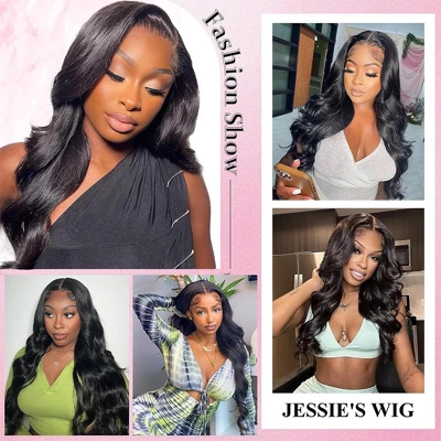Jessie's Wig 12-20 Inch Lace Frontal Body Wave 4x4 Lace Natural Black 1 Pc/Pack 7 Jessie's Wig 12-20 Inch Lace Frontal Body Wave 4x4 Lace Natural Black 1 Pc/Pack - Image 5