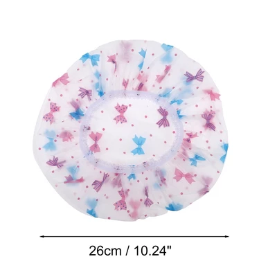 Unique Bargains Women's Dots Pattern Shower Cap Multicolor 4 Pcs 3 Unique Bargains Women's Dots Pattern Shower Cap Multicolor 4 Pcs