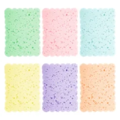 Unique Bargains Reusable Sponge Face Scrubber 4.33"x3.15" Multicolor 6 Pcs -Glow Up Beauty Store GUEST c663d764 3582 4b17 918a e1eba7416f93