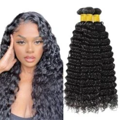 Jessie's Wig 14-30 Inch Grade S Deep Wave Human Hair Bundles 95g For Women Thin Hair Deep Wave #1b Natural Black 1Pcs/Pack 16" -Glow Up Beauty Store GUEST cfab4548 68b2 493f 863e 51beb8077034