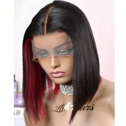 Labhairs 13x4 Transparent Lace Front Wig, Human Hair Straight Bob, Blunt Cut With Black Red Highlights, 150% Density, Glueless, Pre-Plucked Knots 9 Labhairs 13x4 Transparent Lace Front Wig, Human Hair Straight Bob, Blunt Cut With Black Red Highlights, 150% Density, Glueless, Pre-Plucked Knots -Glow Up Beauty Store GUEST d3c853eb 3515 4abd 9841 a3aa78fc13f9