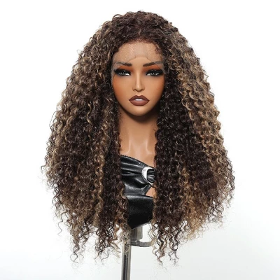 Jessie's Wig 22 Inch Curly 13*3.5 Synthetic Lace Wigs Blonde Highlights 1 Pc/Pack 13 Jessie's Wig 22 Inch Curly 13*3.5 Synthetic Lace Wigs Blonde Highlights 1 Pc/Pack - Image 11