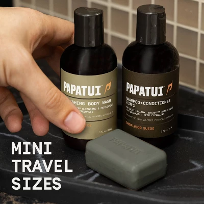 Papatui Men's Sulfate-Free Exfoliating And Hydrating Coconut Oil Body Wash - Sandalwood Suede - Trial And Travel Size - 3 Fl Oz 4 Papatui Men's Sulfate-Free Exfoliating And Hydrating Coconut Oil Body Wash - Sandalwood Suede - Trial And Travel Size - 3 Fl Oz - Image 2