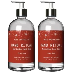 Muse Apothecary Hand Ritual - Aromatic And Nourishing Hand Soap, Infused With Natural Aromatherapy Essential Oils - 16 Oz, Fresh Snow, 2 Pack -Glow Up Beauty Store GUEST e15f531a 9c26 46d0 ae28 a9299cc5b731