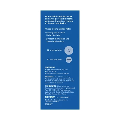 PanOxyl Daytime Invisible Blemish Patches With Salicylic Acid - 40ct 3 PanOxyl Daytime Invisible Blemish Patches With Salicylic Acid - 40ct